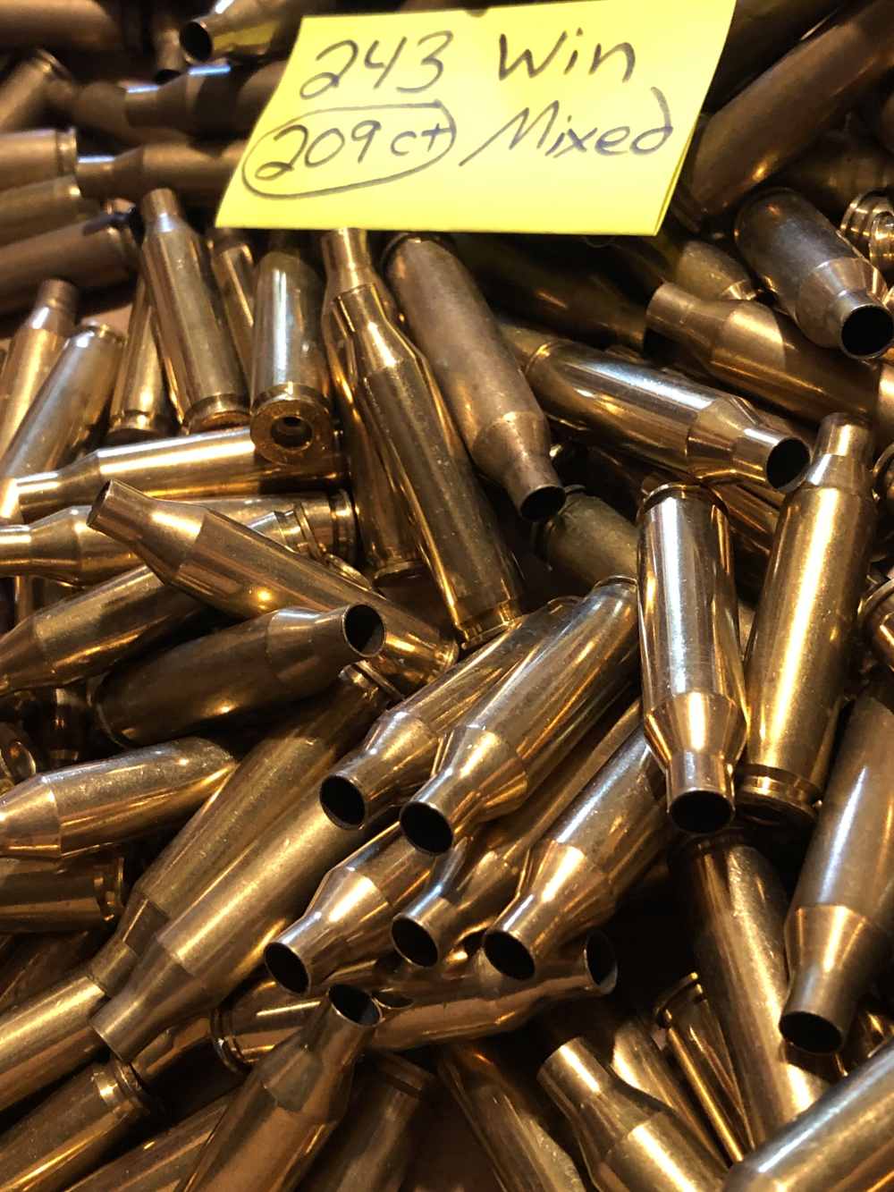 243 Winchester fired brass casings 209 count all brass mixed headstamped -img-6