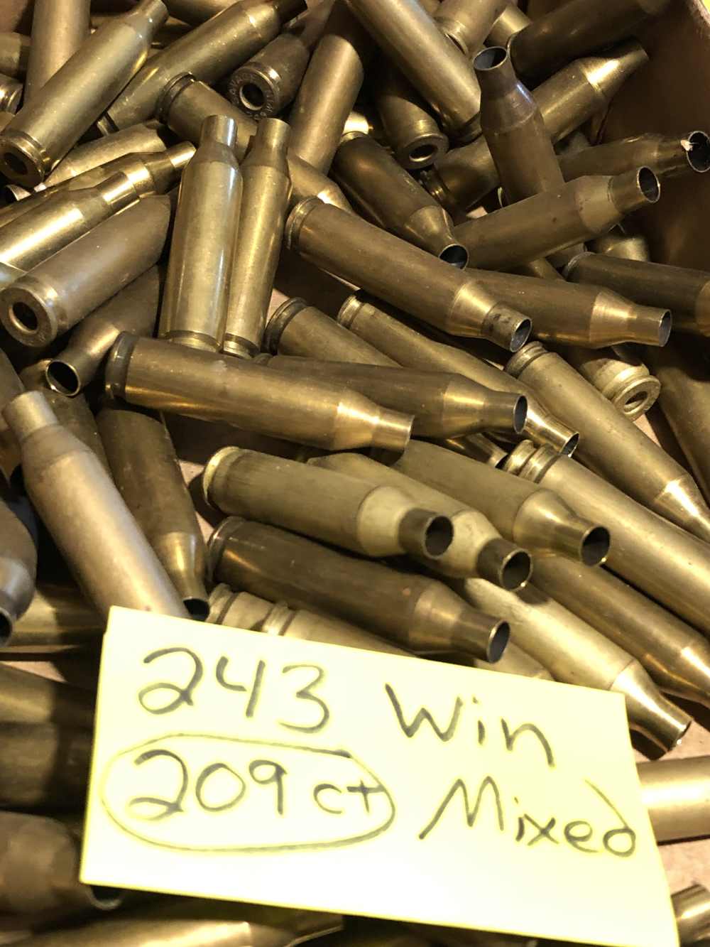 243 Winchester fired brass casings 209 count all brass mixed headstamped -img-8