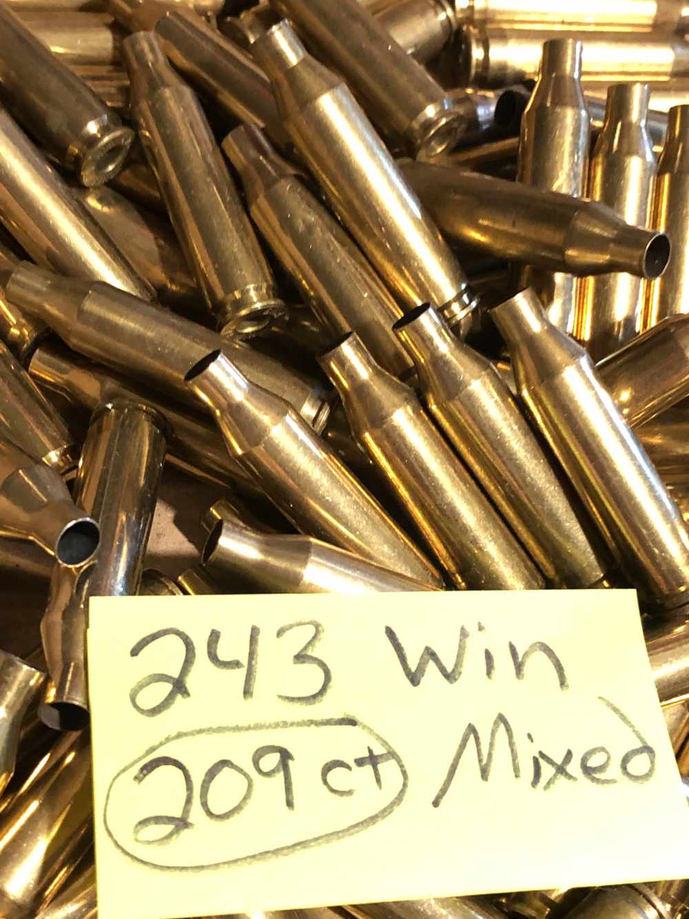 243 Winchester fired brass casings 209 count all brass mixed headstamped -img-9