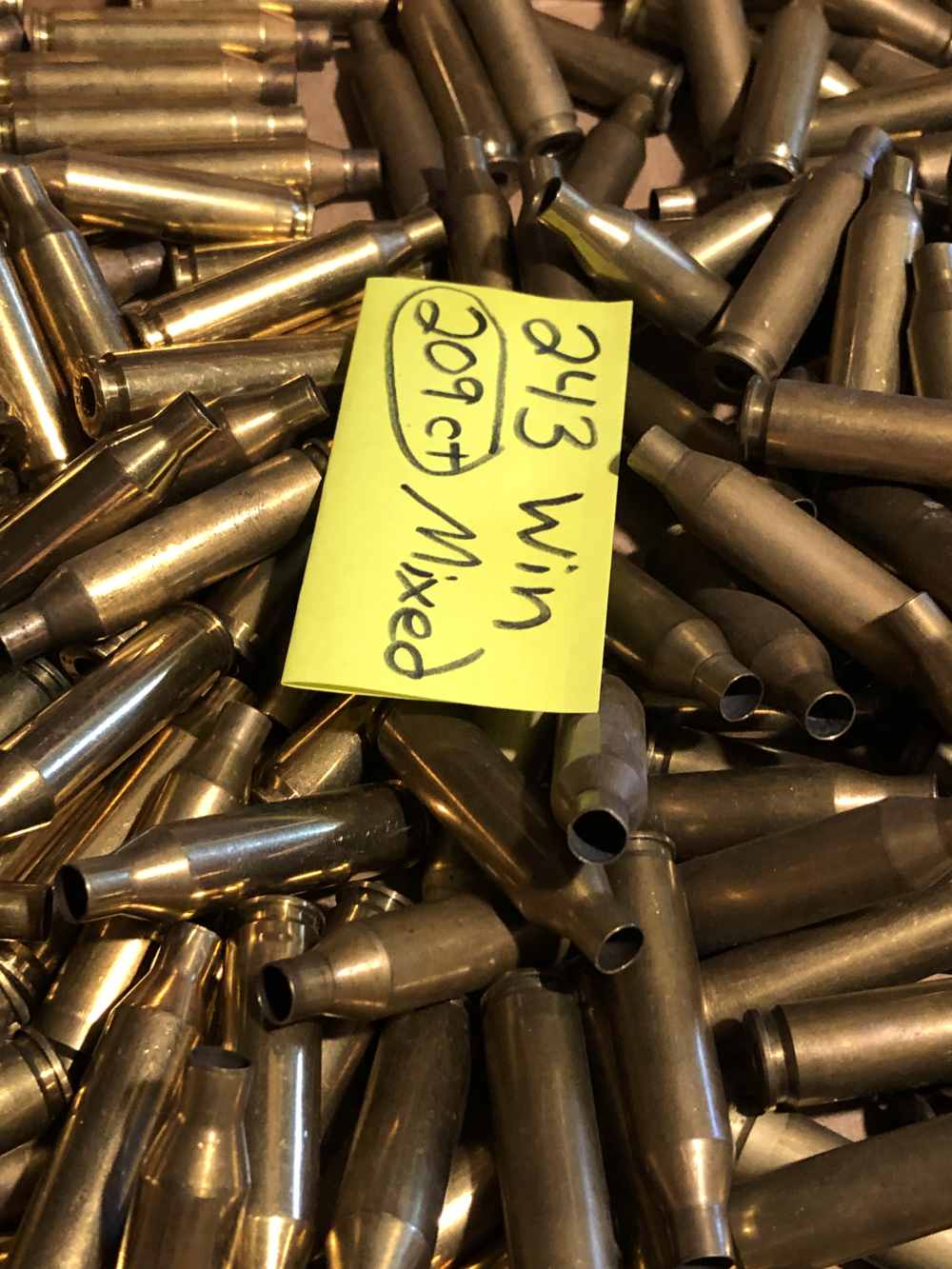 243 Winchester fired brass casings 209 count all brass mixed headstamped -img-5
