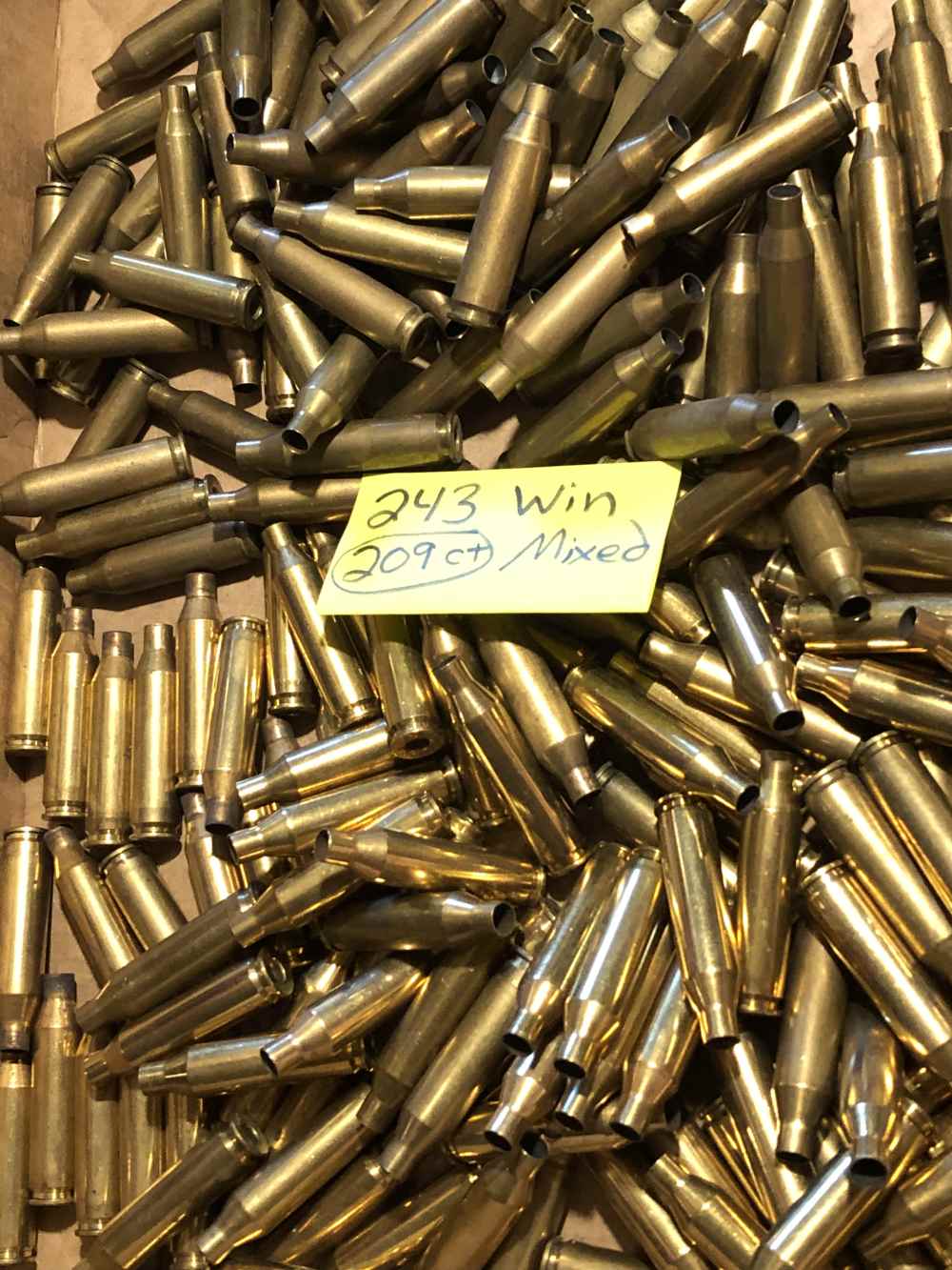 243 Winchester fired brass casings 209 count all brass mixed headstamped -img-4