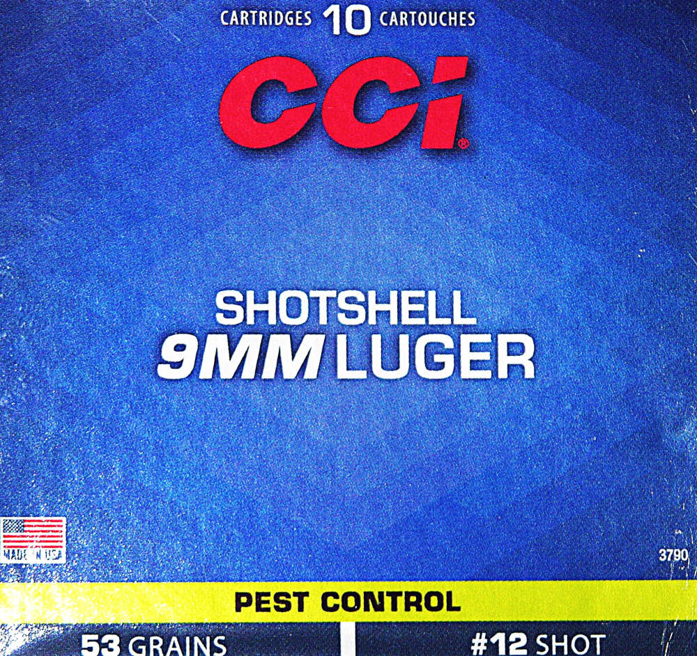 CCI / Speer 9mm Luger Shotshell 53 Grain #12 Lead Shot 10 Round Boxes #3790-img-0