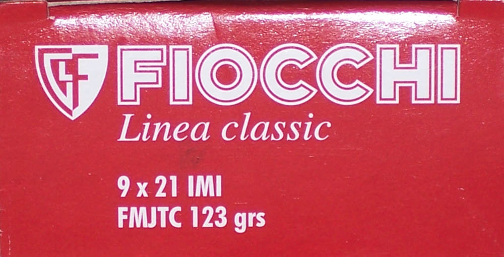 Fiocchi 9×21 IMI / 9mm Italian & Winchester 123 Grain FMJTC 50 Round Boxes-img-0