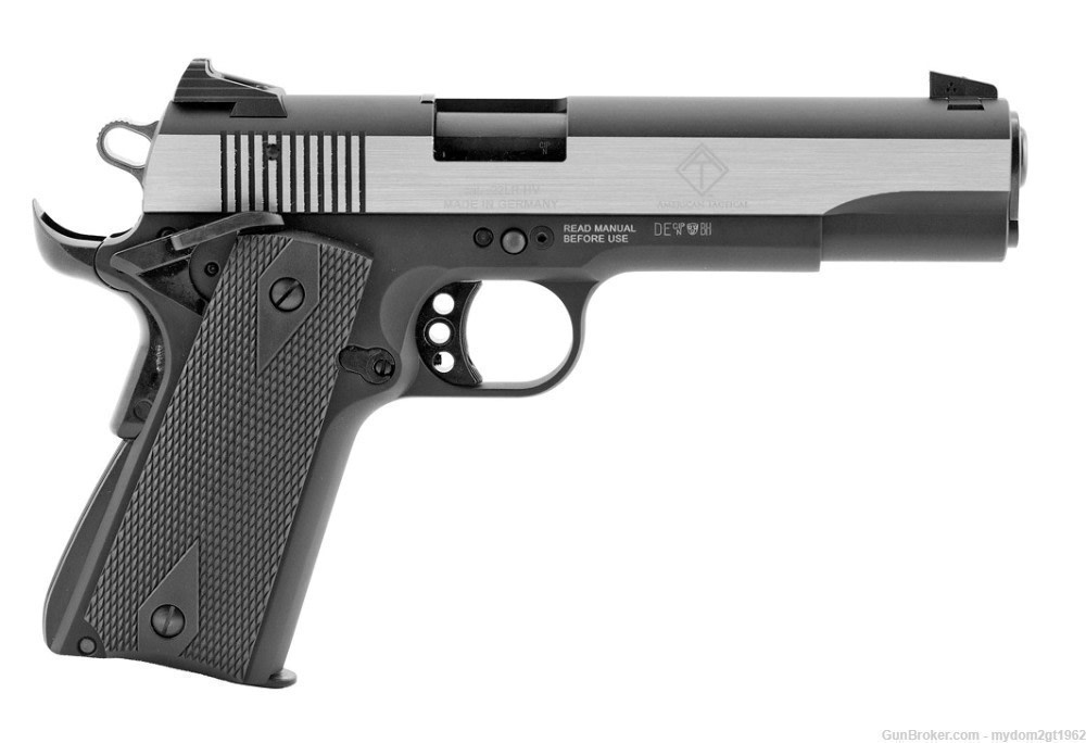 NEW ATI/GSG German Sports Night Sights 1911 .22LR 5" Stainless w/Bonus ...-img-0