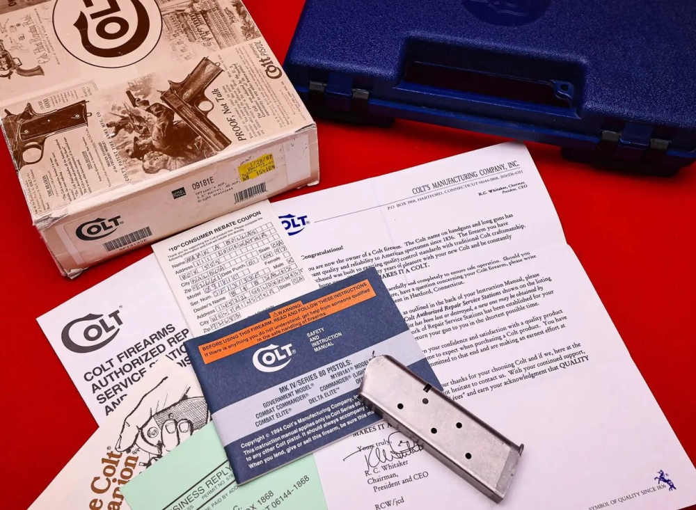 1995 Colt MKIV Officers 1911 Factory Bright Stainless .45acp COLLECTOR!-img-15