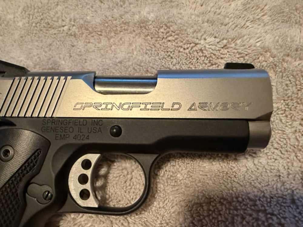 Springfield Armory 9mm EMP 1911 3" w/ Case, 3 Mags, Holsters & Grips.-img-5