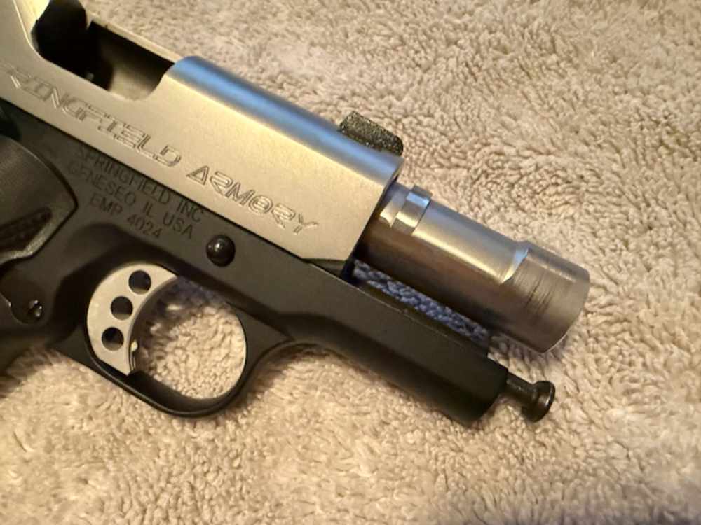 Springfield Armory 9mm EMP 1911 3" w/ Case, 3 Mags, Holsters & Grips.-img-9