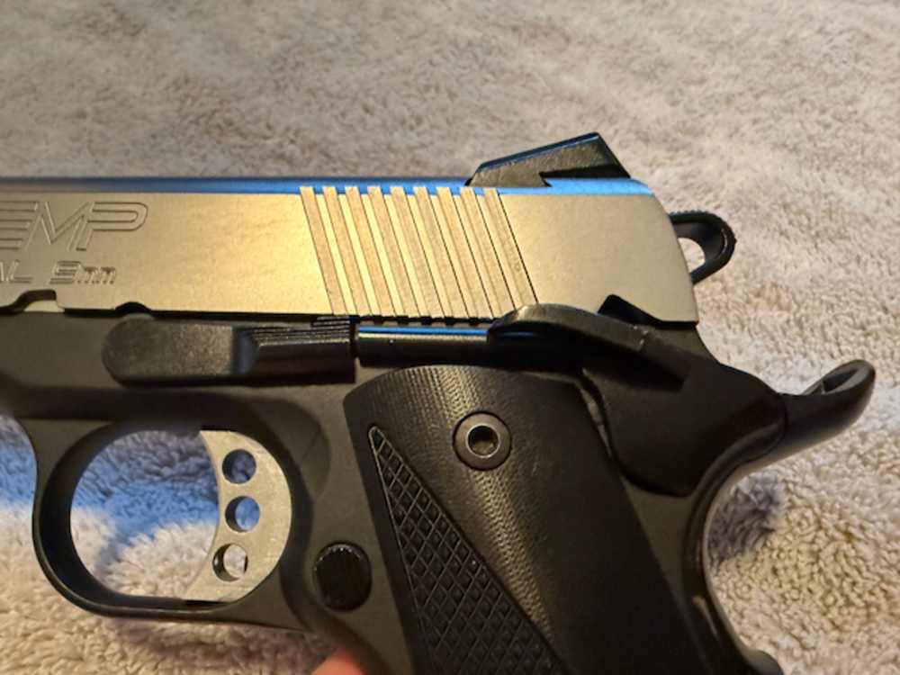 Springfield Armory 9mm EMP 1911 3" w/ Case, 3 Mags, Holsters & Grips.-img-7