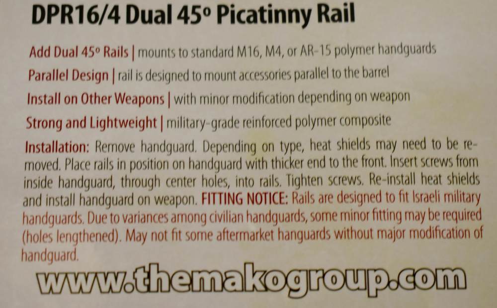 FAB Defense / Mako Group DPR16/4 Dual 45 Degree Rails for M16, M4 & AR-15-img-11