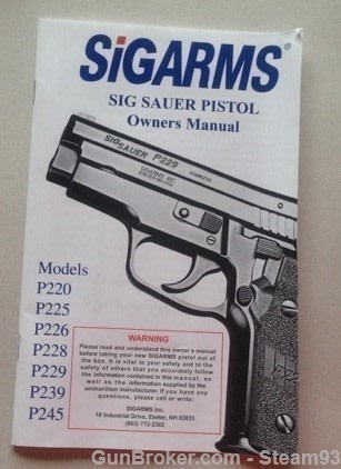 SigArms Owners Manual Published 6/1/01-img-0