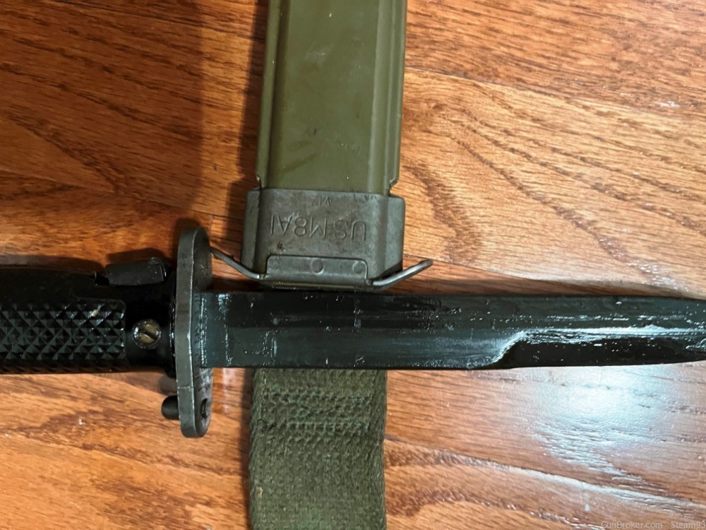 U.S. M5A1 MILPAR COL Bayonet & USM8A1 scabbard VIZ - Fits M1 GARAND-img-2