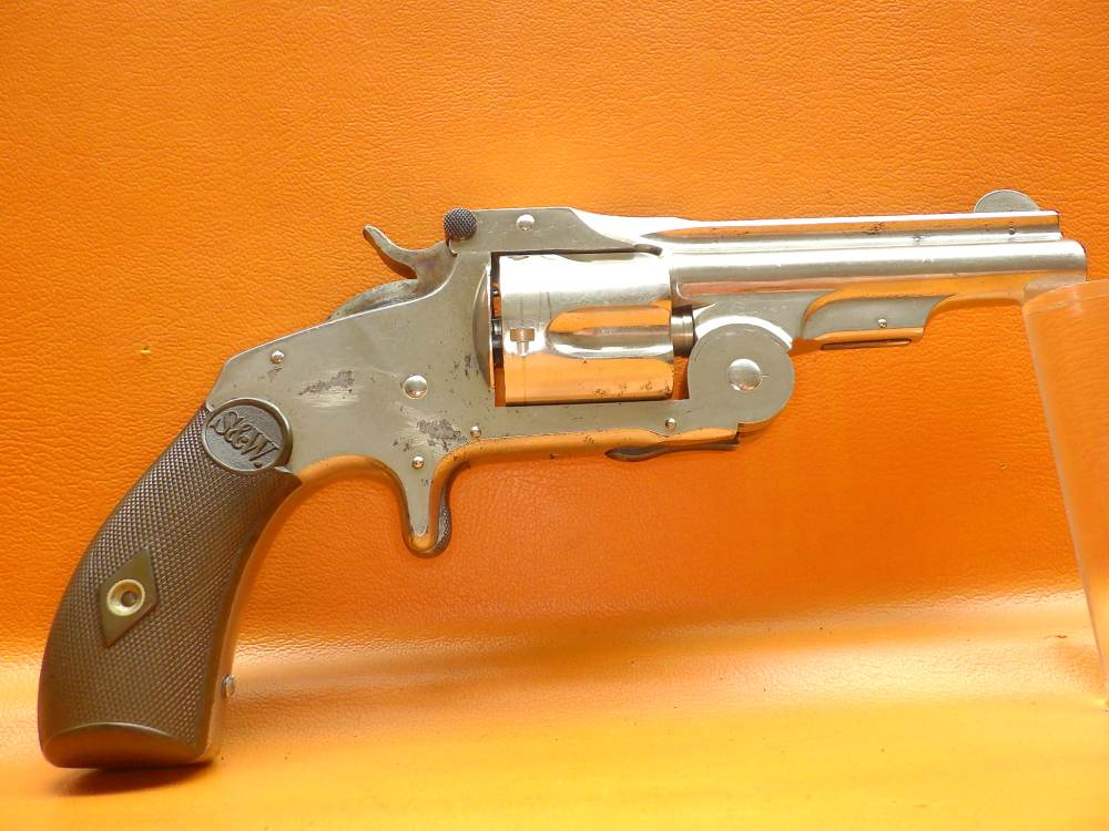 Nice S&W 38 Single Action 1st Model "Baby Russian" .38 S&W 3.25" Bbl Nickel-img-0