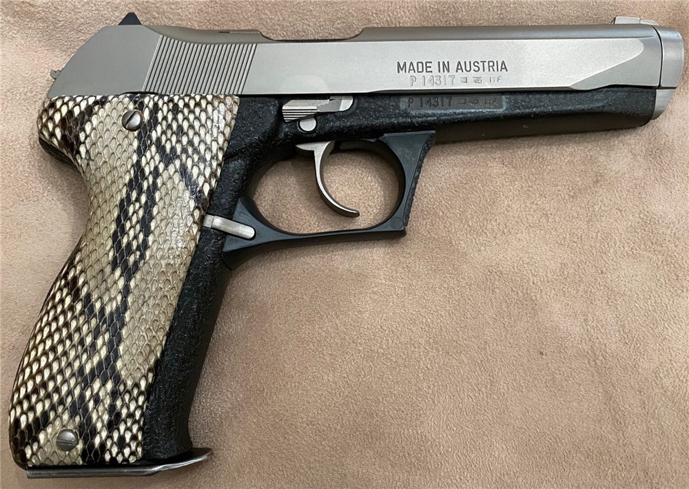 Genuine Python Grips for Steyr GB 9mm Pistol With New Grip Screws-img-0