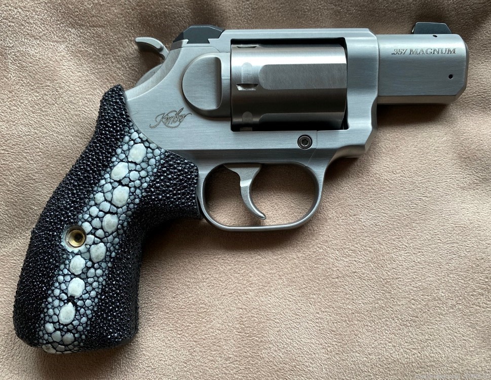 Genuine Row Stingray Skin Grips for Kimber K6S/K6S DASA-img-0