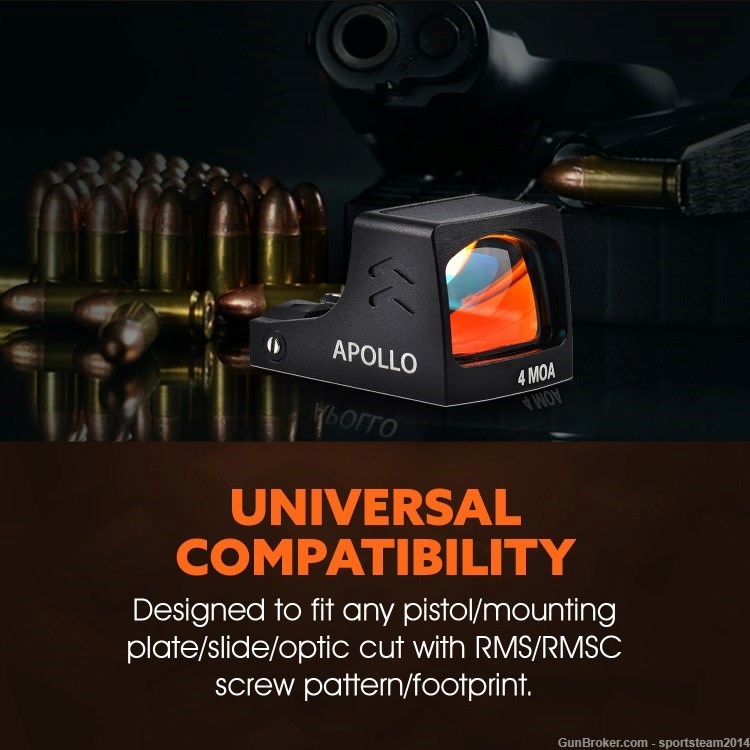 ADE RD3-030 Apollo Solar Powered Red Dot For Canik TP9 Elite SC, TP9 SFT-img-7