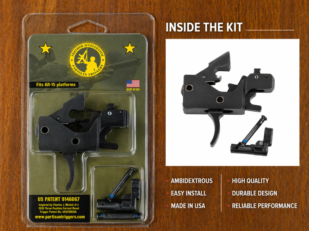 Black Partisan Disruptor AR15 forced reset trigger drop-inFree shipping-img-0