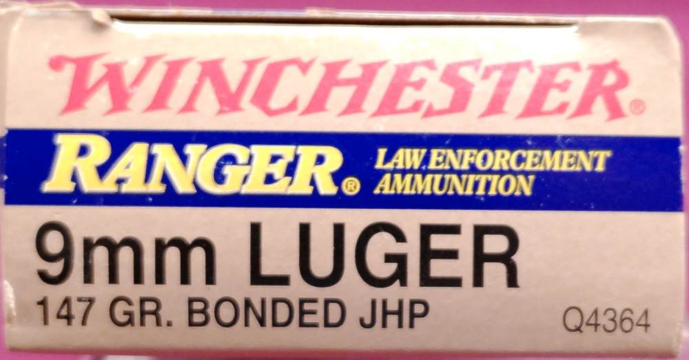 Winchester Ranger 9mm 147gr JHP 50 ROUNDS Ammo-img-1