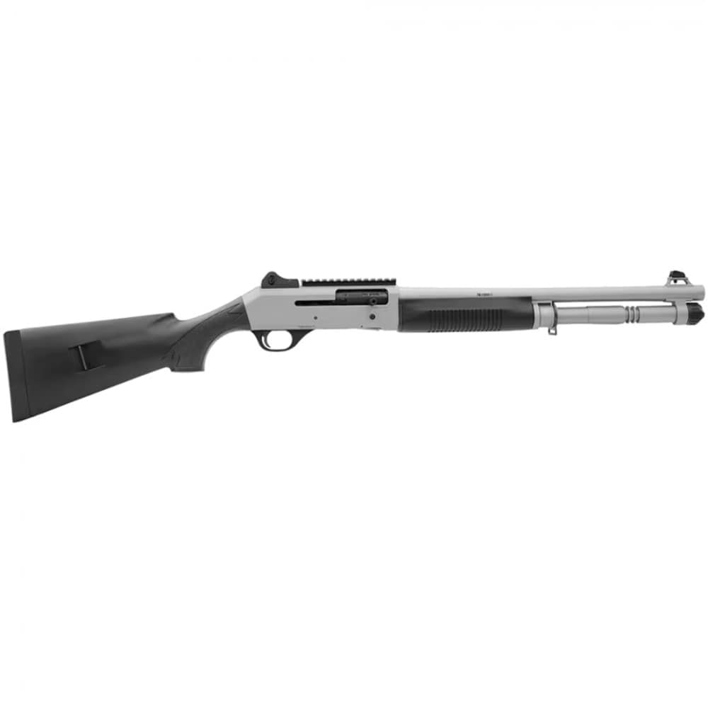 Benelli M4 Tactical - 18.5" Bbl (12 Ga) Ghost Ring Sights - Titanium/Black-img-0