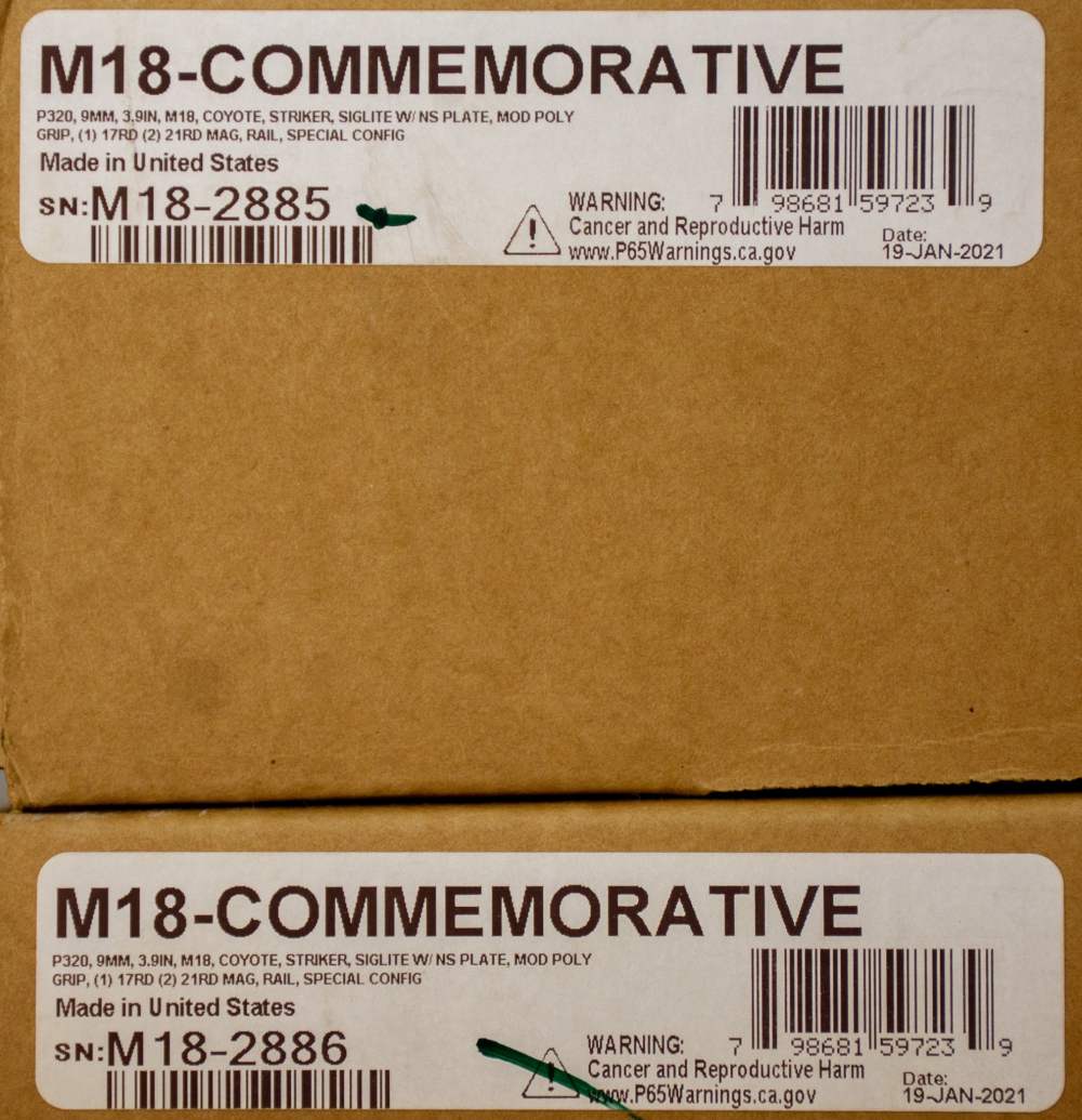 Very Rare Consecutively Numbered Pair FACTORY SEALED SIG M18 Commemoratives-img-5
