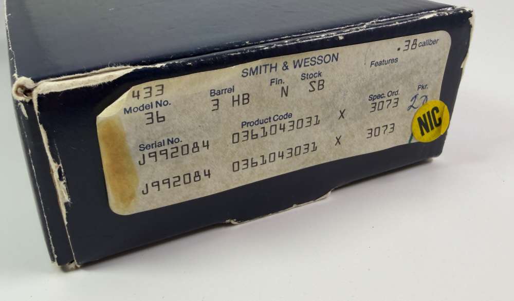 S&W Model 36-1 "Chief's Special" RARE 3" Barrel As-New In The Box-img-15