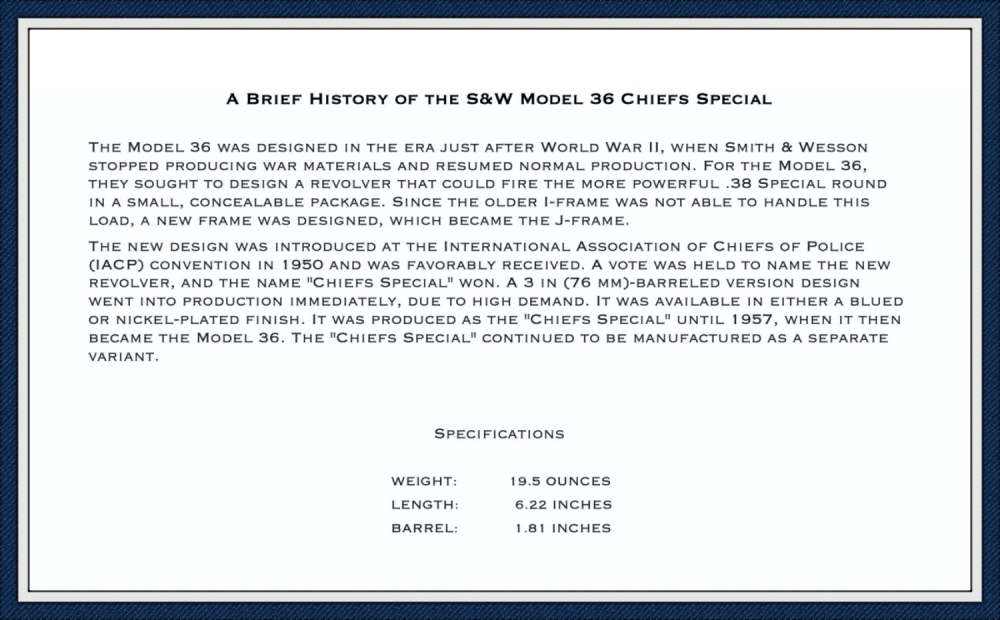 S&W Model 36-1 "Chief's Special" RARE 3" Barrel As-New In The Box-img-16