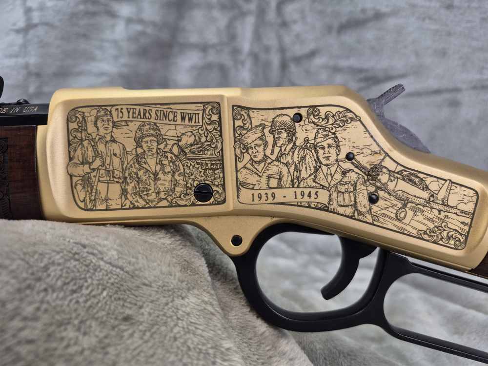 Henry Big Boy WWII 75 Year .45LC Lever Action Rifle 20” Case & Box – EXCELL-img-8