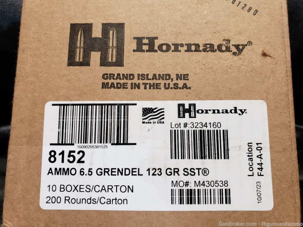 IN STOCK 200 ROUNDS NEW HORNADY CUSTOM 6.5 GRENDEL 123 GR SST BALLISTIC TIP-img-4