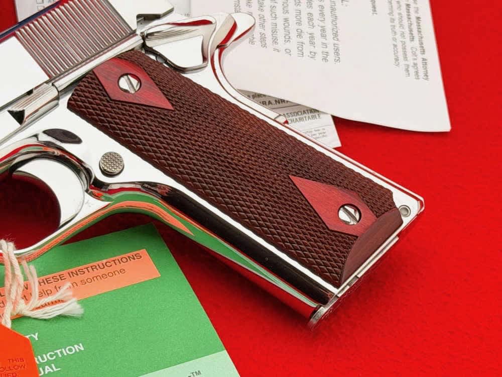 Colt Custom Government 1911 5" Bright Stainless.38 Super w/ Box-img-8
