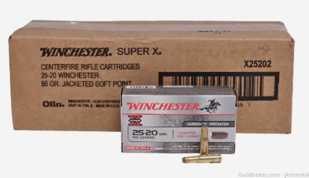 500 rounds of Winchester Super-X 25-20 Win 86 Grain JSP ammo-img-0