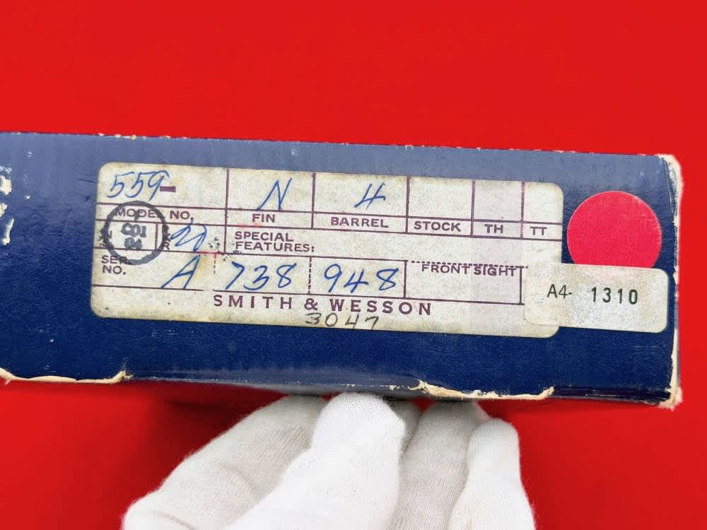 MINT 1981 Smith & Wesson Model 559 4" Rare Factory Nickel 9mm w/ Box-img-28