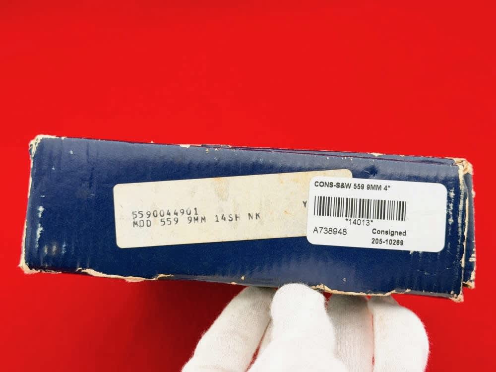 MINT 1981 Smith & Wesson Model 559 4" Rare Factory Nickel 9mm w/ Box-img-27