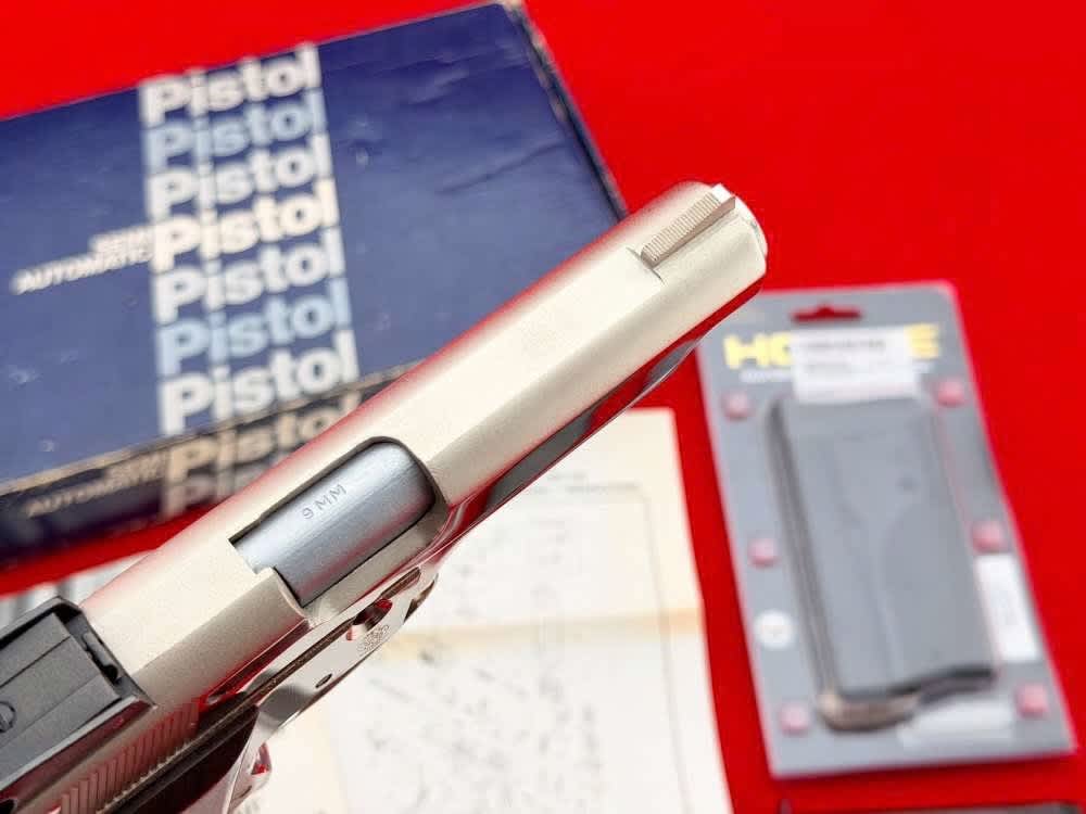 MINT 1981 Smith & Wesson Model 559 4" Rare Factory Nickel 9mm w/ Box-img-22