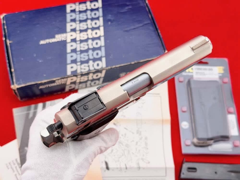 MINT 1981 Smith & Wesson Model 559 4" Rare Factory Nickel 9mm w/ Box-img-23