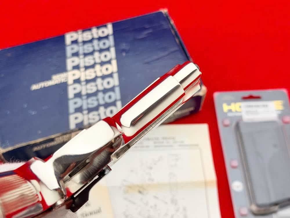 MINT 1981 Smith & Wesson Model 559 4" Rare Factory Nickel 9mm w/ Box-img-14