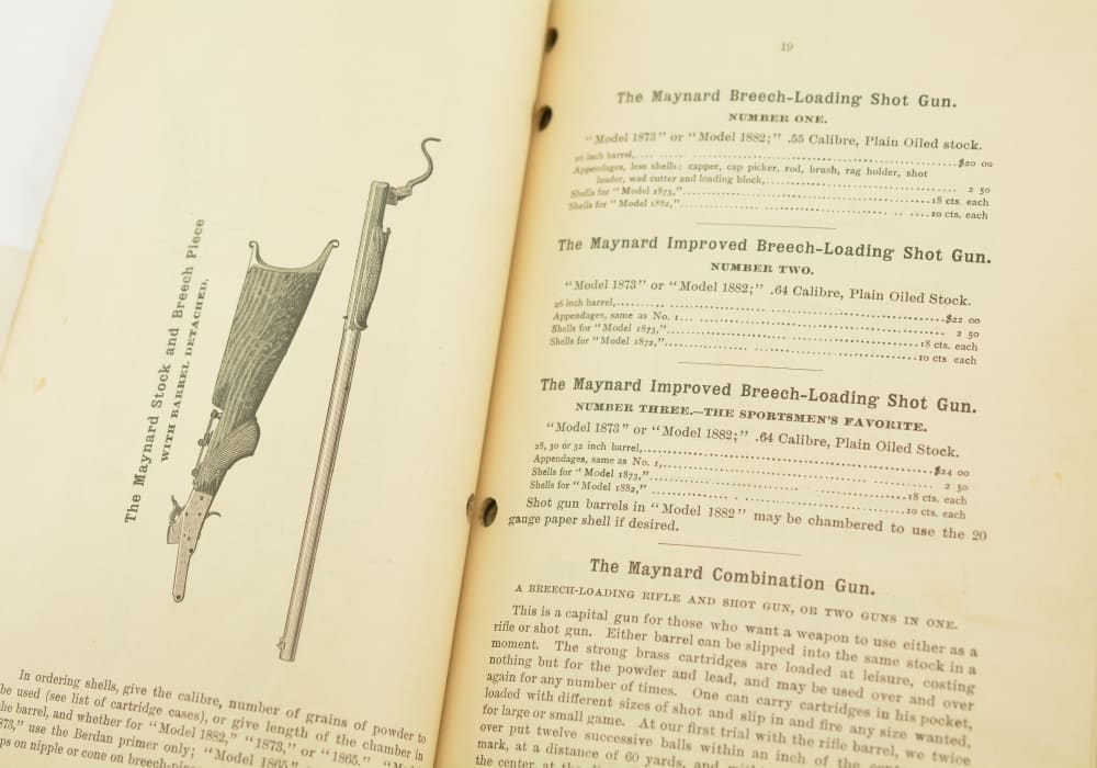 Rare 1888 Maynard Catalog Mass Arms Company 40 Pg + Cover & 1880 Reprint -img-5