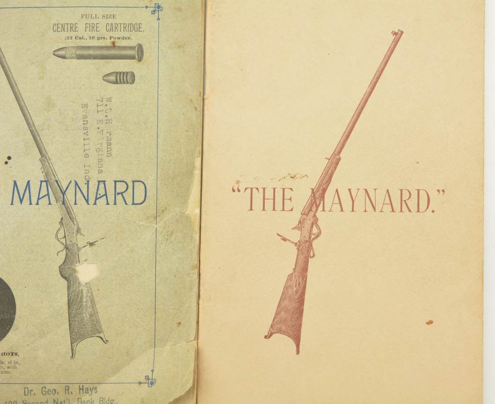 Rare 1888 Maynard Catalog Mass Arms Company 40 Pg + Cover & 1880 Reprint -img-3