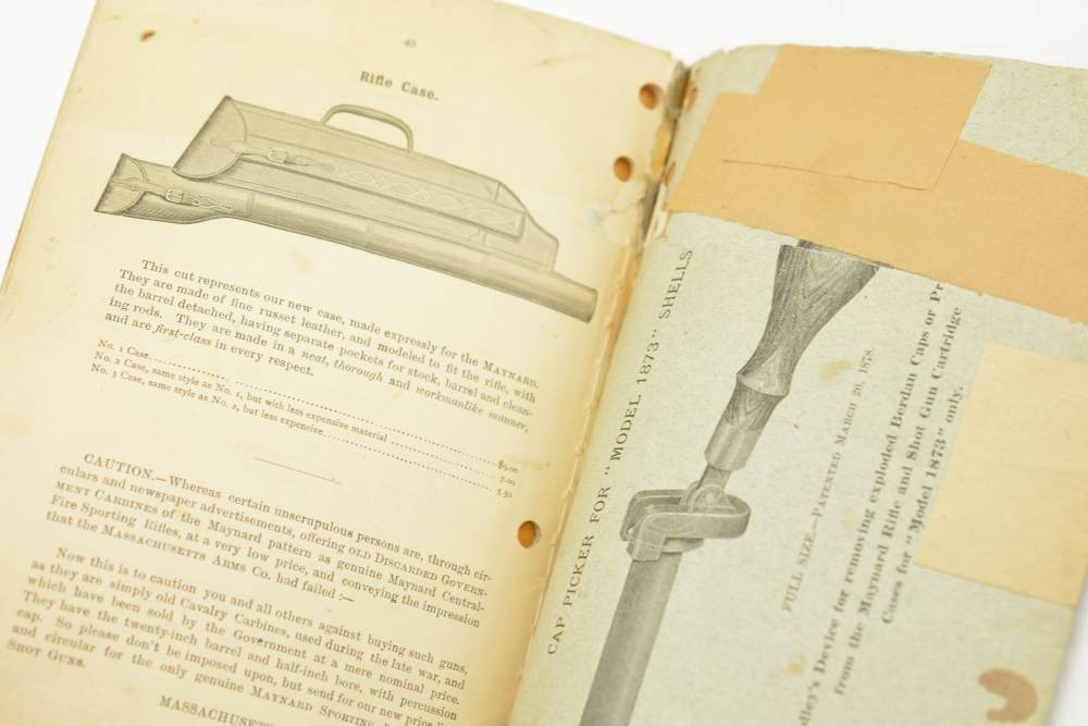 Rare 1888 Maynard Catalog Mass Arms Company 40 Pg + Cover & 1880 Reprint -img-6
