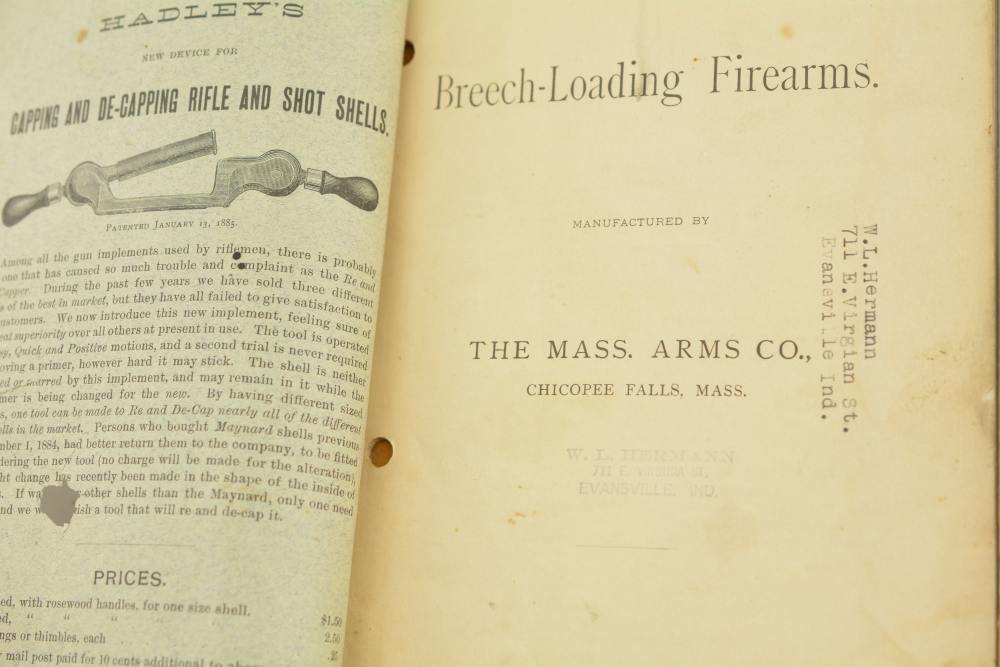 Rare 1888 Maynard Catalog Mass Arms Company 40 Pg + Cover & 1880 Reprint -img-4
