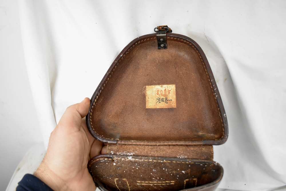 WWII Japanese Type 14 Leather holster with strap in excellent condition -img-14