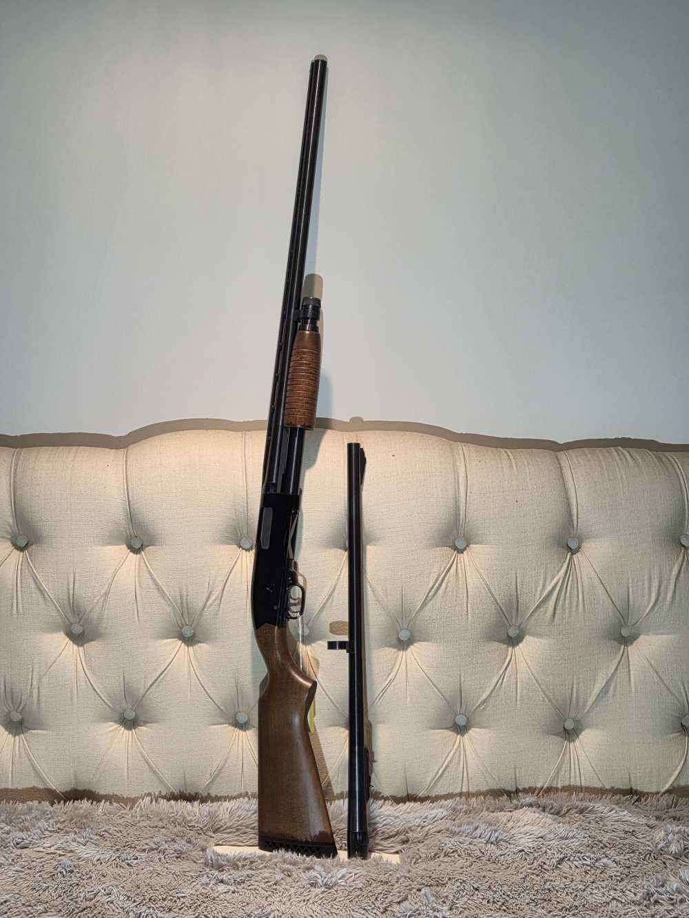 Winchester 120, 12ga-WOOD with 2 Barrels-img-42