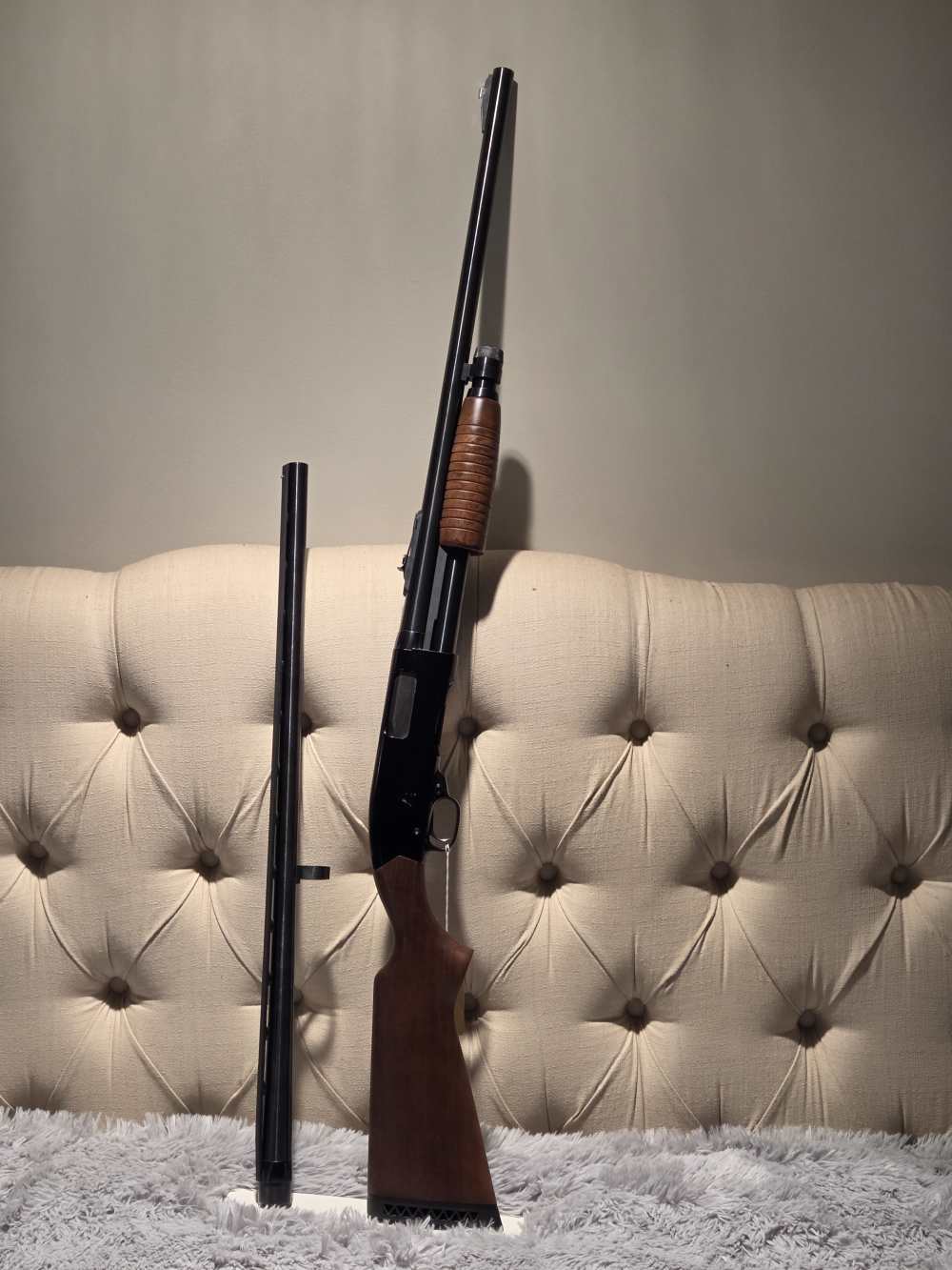Winchester 120, 12ga-WOOD with 2 Barrels-img-50