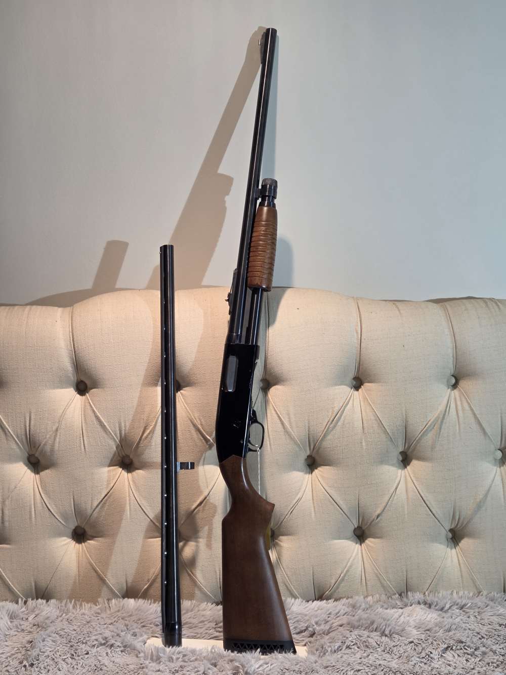 Winchester 120, 12ga-WOOD with 2 Barrels-img-1
