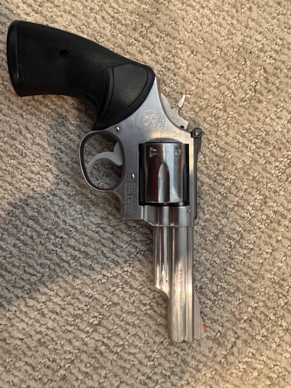 Smith & Wesson 66-1 Combat Magnum w/speed loader S&W 357 magnum stainless-img-1