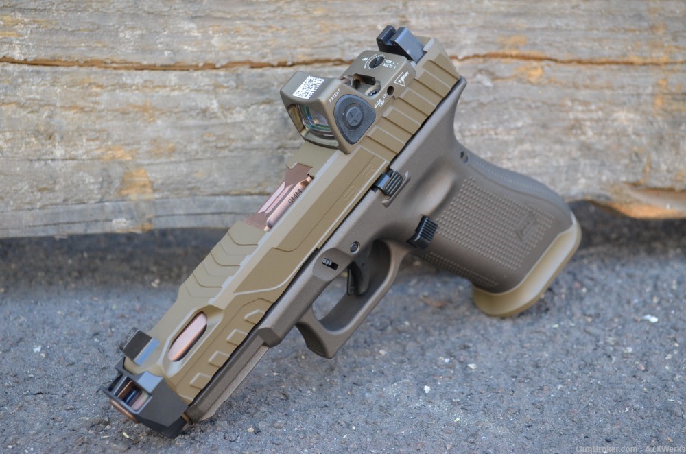 Glock 19X X-Werks FDE Mid Bronze SLR Mod 1 Radian Ramjet RMR Slide Supp NS-img-2