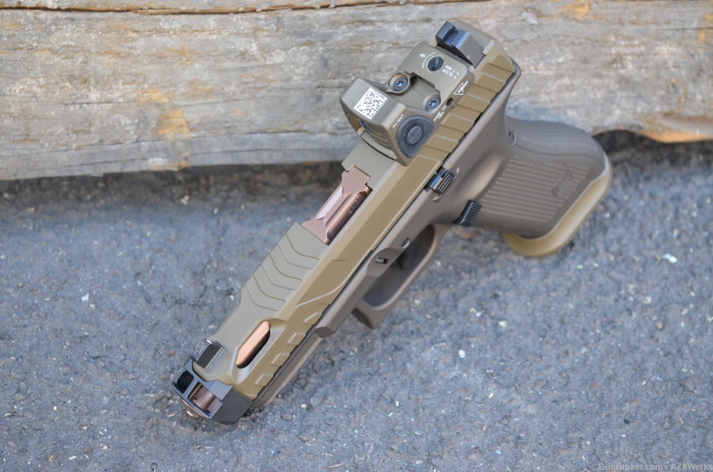 Glock 19X X-Werks FDE Mid Bronze SLR Mod 1 Radian Ramjet RMR Slide Supp NS-img-3