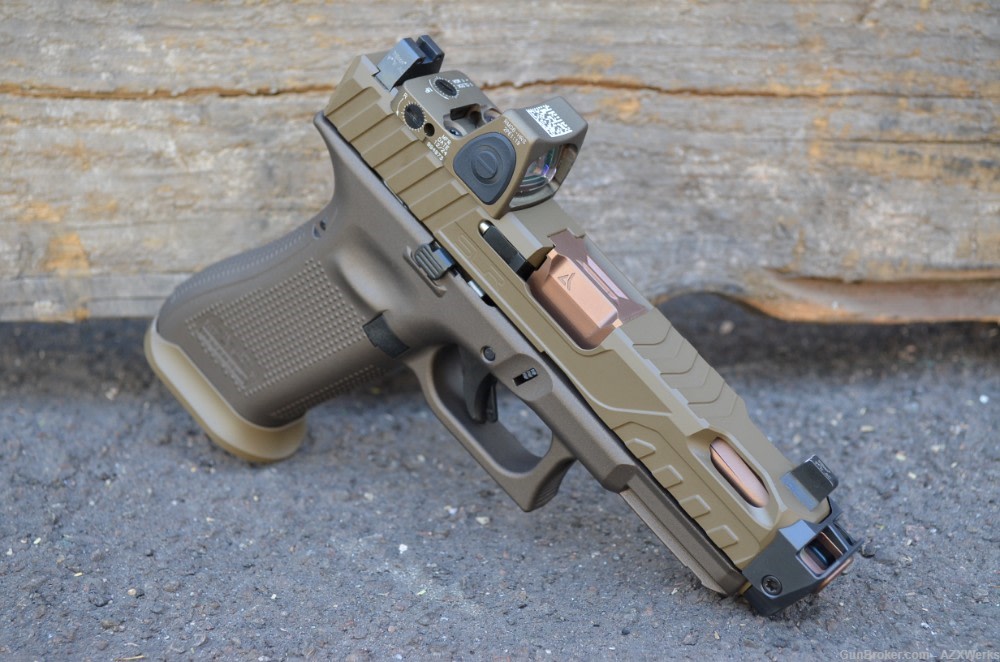 Glock 19X X-Werks FDE Mid Bronze SLR Mod 1 Radian Ramjet RMR Slide Supp NS-img-4