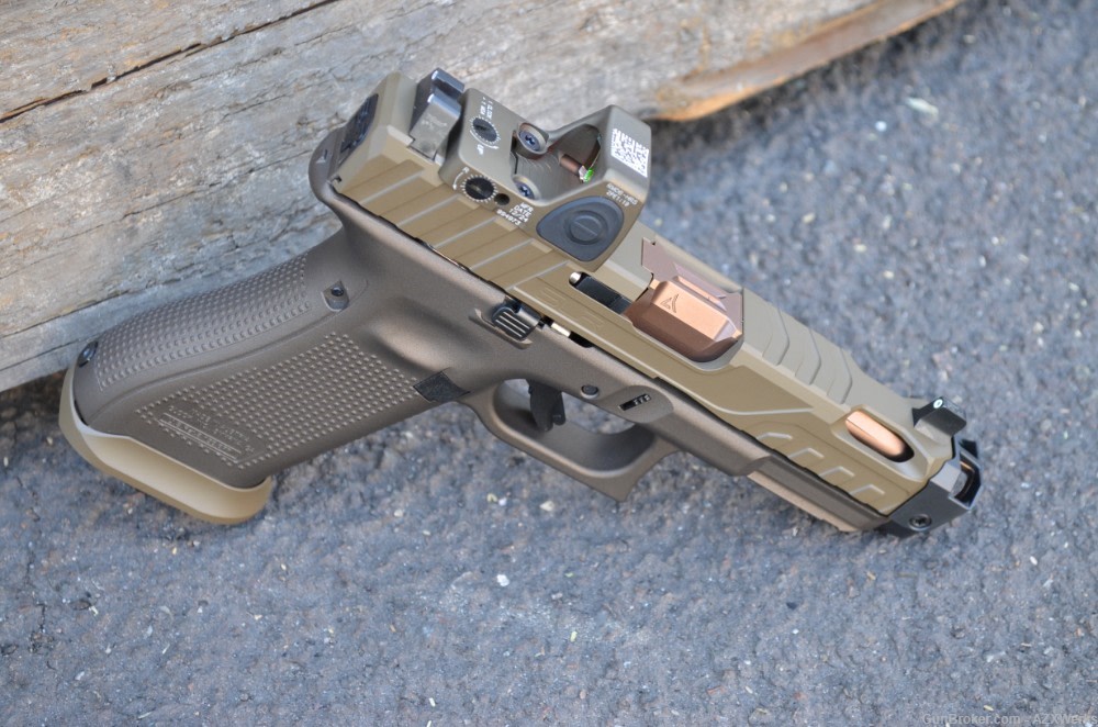 Glock 19X X-Werks FDE Mid Bronze SLR Mod 1 Radian Ramjet RMR Slide Supp NS-img-6