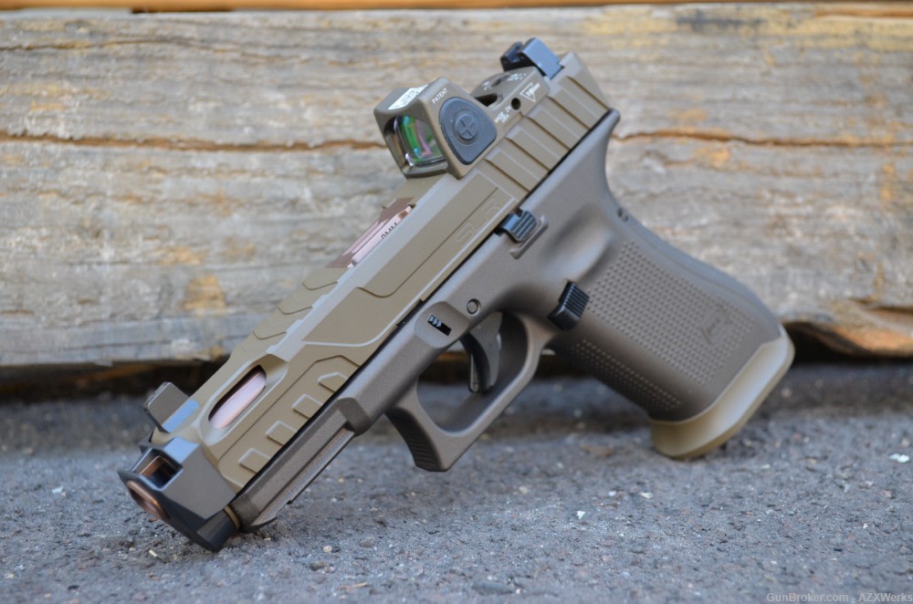 Glock 19X X-Werks FDE Mid Bronze SLR Mod 1 Radian Ramjet RMR Slide Supp NS-img-1