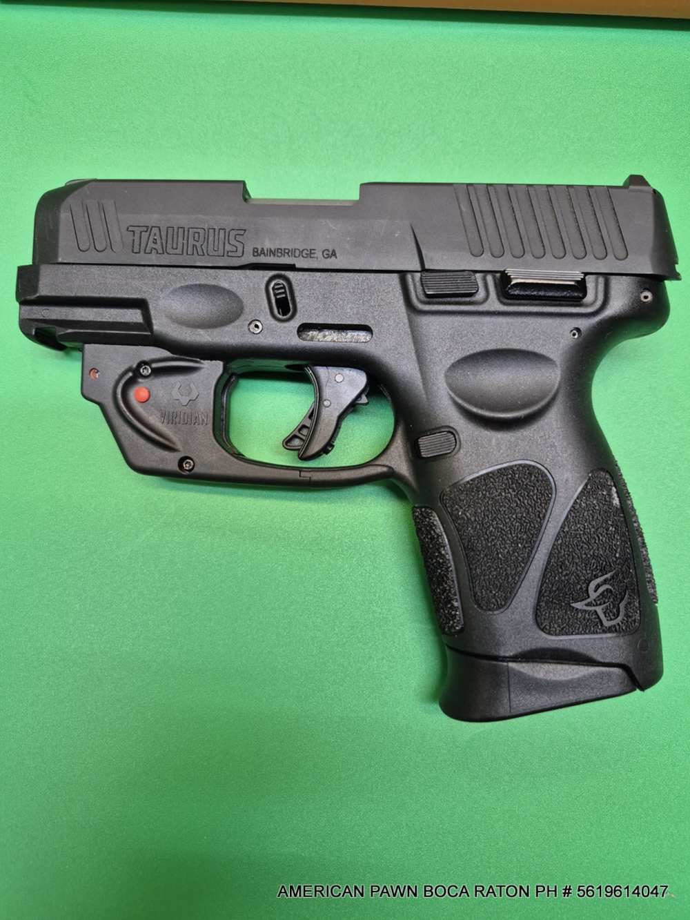PRE-OWNED TAURUS G3C 9MM WITH VIRIDIAN RED LASER BOX 3 MAGAZINES-img-3