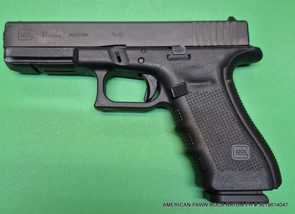 PRE-OWNED GLOCK 17 GEN 4 9MM 4" BARREL FUL SIZE HANDGUN 17 RND MAGAZINE-img-1